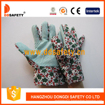 Flower Cotton Gardening Band Cuff Dots Garden Glove Dgb104